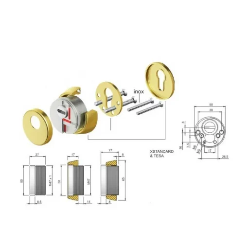 Escudo Alta Seguridad Disec Kripton Rok BKS280 - Imagen 4